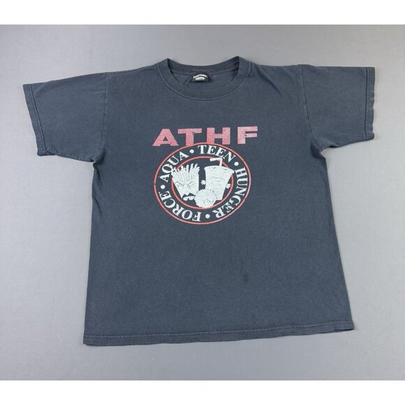 Rare Vintage Y2K Aqua Teen Hunger Force Cartoon Network Adult Swim Black Promo - Picture 1 of 7
